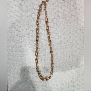 Gold Tone Horseshoe Link Necklace